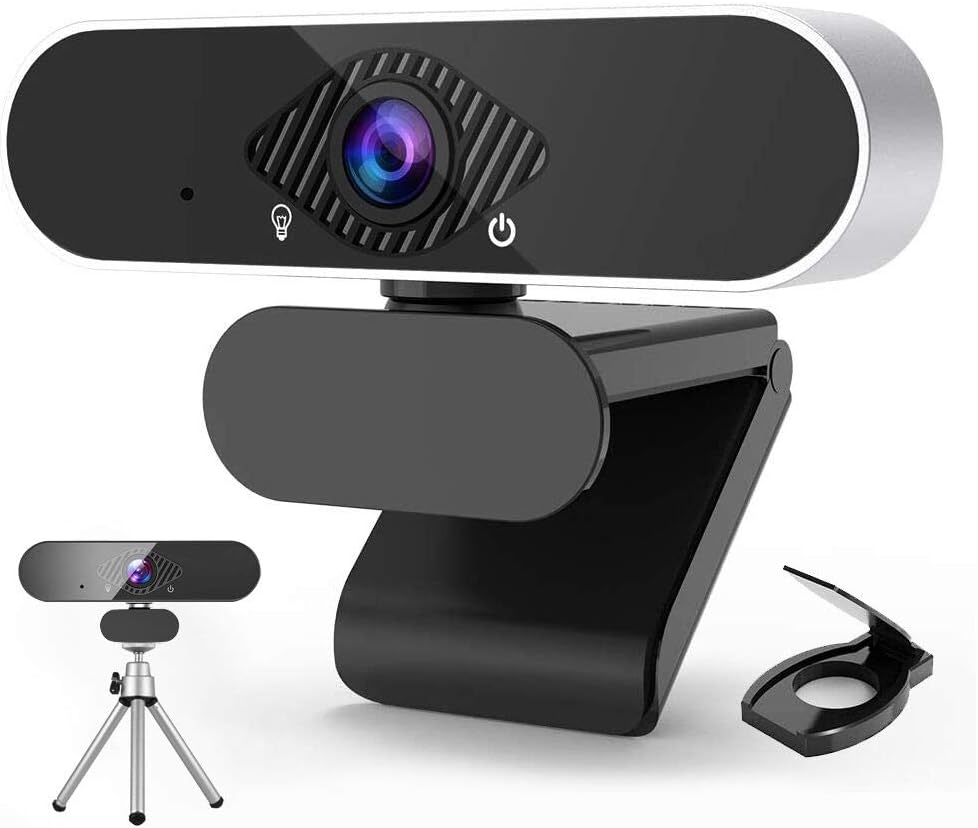 AutoFocus 1080p Webcam with Microphone, XUSHIDZ FHD USB Web Camera No fisheye Wide-Angle for Desktop Laptop Computer, Plug and Play