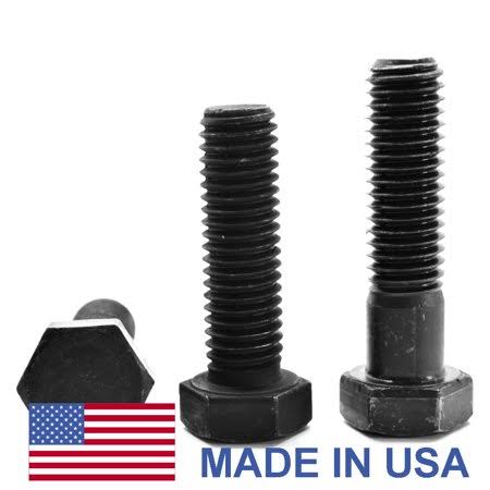 1/2 inch-13 x 6 inch (PT) Coarse Thread Grade 8 Hex Cap Screw (Bolt) - USA Alloy Steel Black Oxide Pk 50