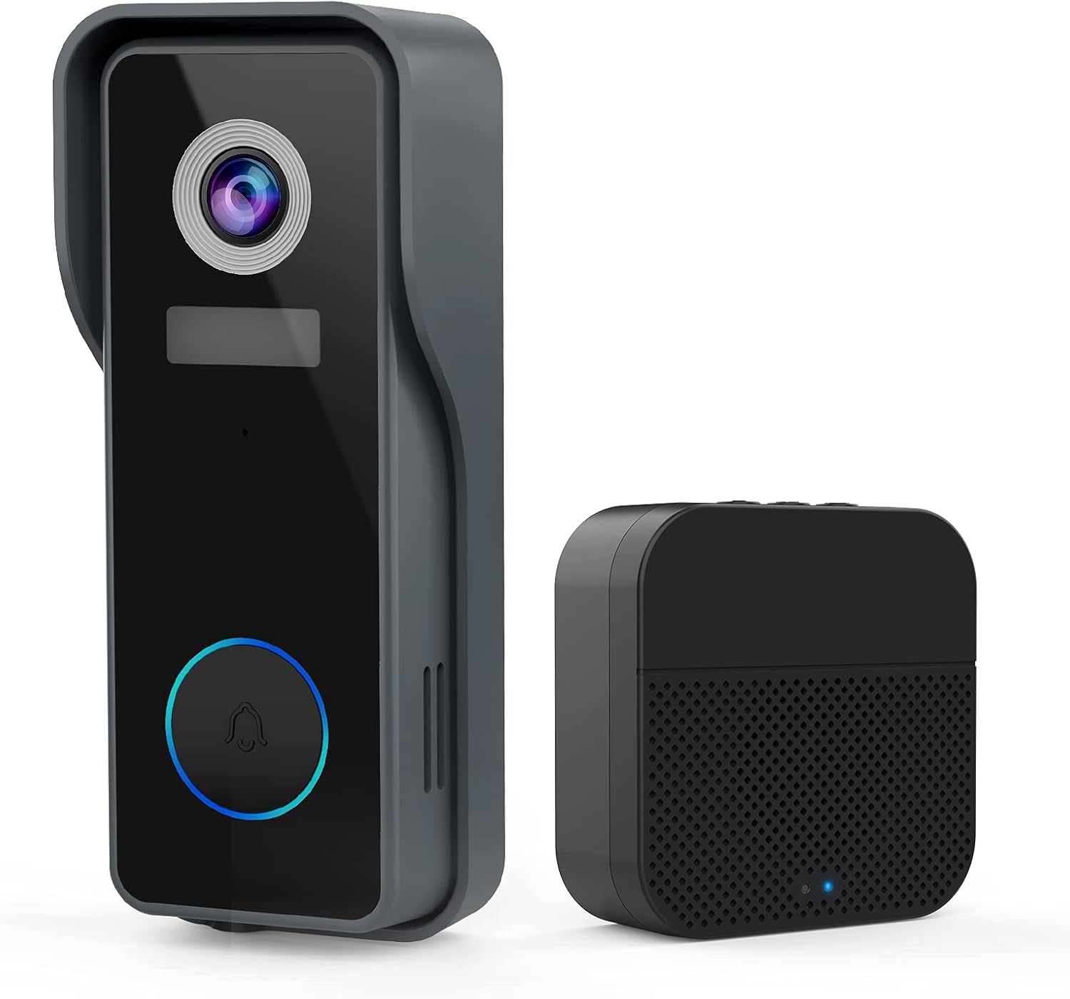 Wireless Doorbell Camera with Chime, MUBVIEW WiFi Video Doorbell Camera with Motion Detector, Anti-Theft Device, 1080P HD, Night Vision, 2-Way Audio