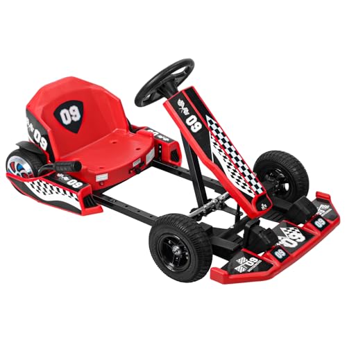 36V Electric Go Kart for Kids, Fast 350W Motor 16 MPH Drift Kart with 350W Motor, Crazy Cart for Kid 6-12 Years Old, Go Carts Mop for Kids Adult