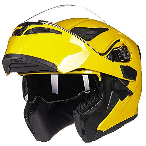 ILM Motorcycle Dual Visor Flip up Modular Full Face Helmet DOT 6 Colors Model 902