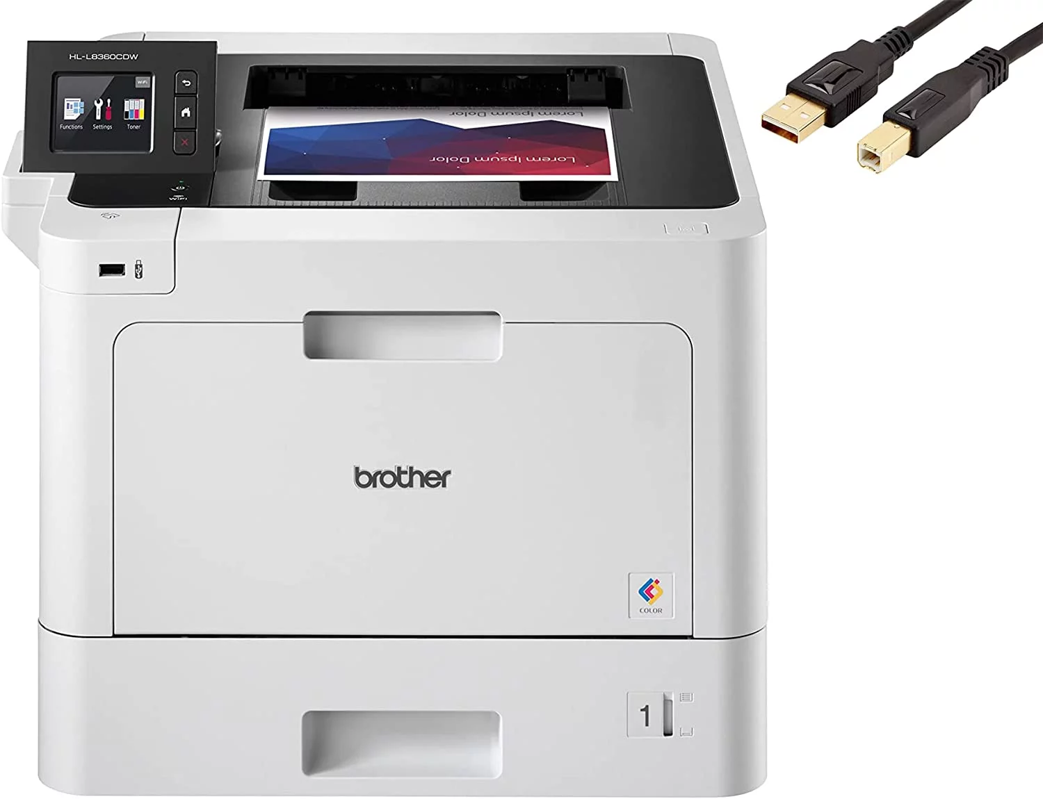 Brother HL-L8360CDW Business Color Laser Printer,33 ppm, 2.7” Color Touch LCD, Auto 2-Sided Printing, Ethernet, NFC Connectivity