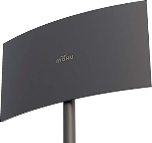 Mohu Sail Amplified Indoor/Outdoor TV Antenna, 75-Mile Range, UHF/VHF Multi-Directional, 20-inch Mast, 15dB Preamplified