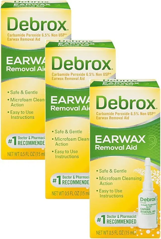 Debrox Drops Earwax Removal Aid, 0.5 oz (Pack of 3) by Debrox - Kansas Nuitrition - HNZSDS