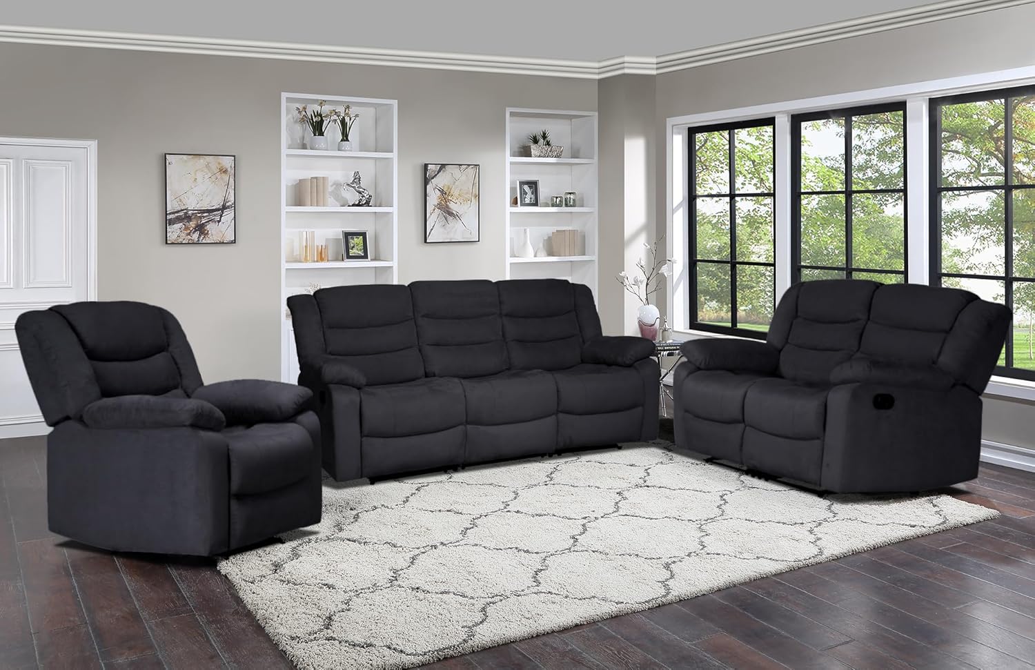 UBGO Include 3-Seater Armchair, Living Room Furniture, 3 Pieces, Manual Couches