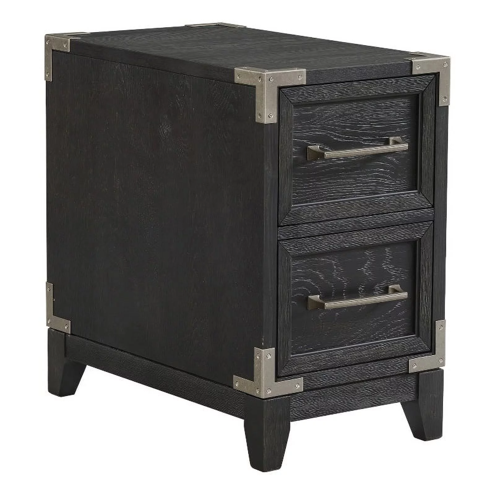 Intercon Furniture Laguna Occasionals 24x14" Wood Chairside Table in Black