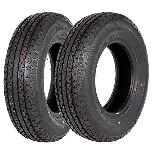 Set of 2 Durun ST205/75R15 Radial Trailer Tire, 205 75R15 ST 205/75R15, 8 Ply Load Range D, 107N