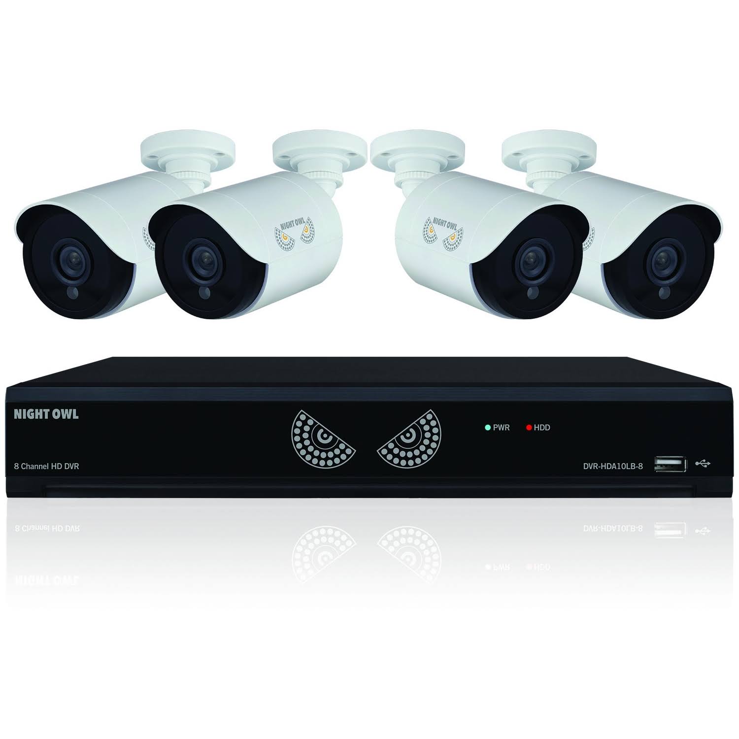 Night Owl B-10LHDA-841-1080 8-Channel DVR with 4 Outdoor cameras Night Vision - 1 TB