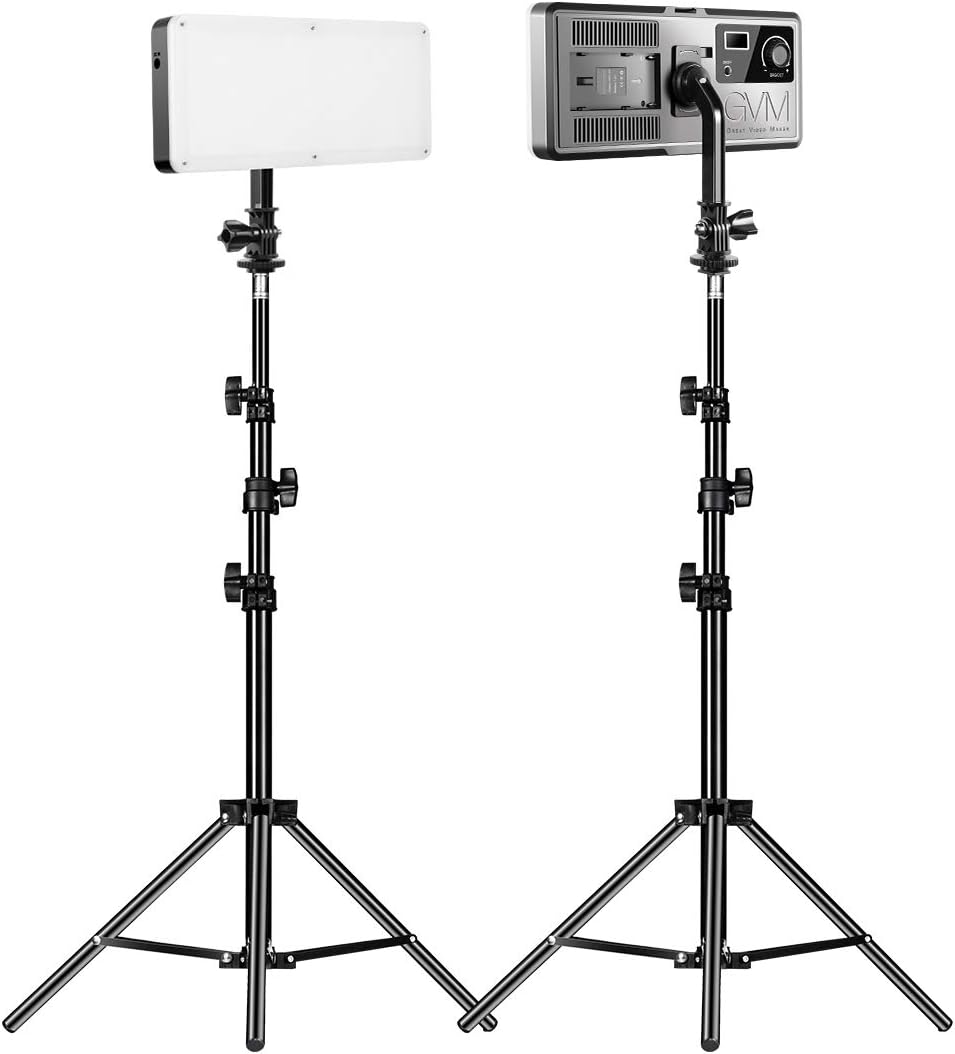 GVM Bi-Color Video Light, 2Packs On-Camera Light CRI97 + Dimmable 3200K-5600K
