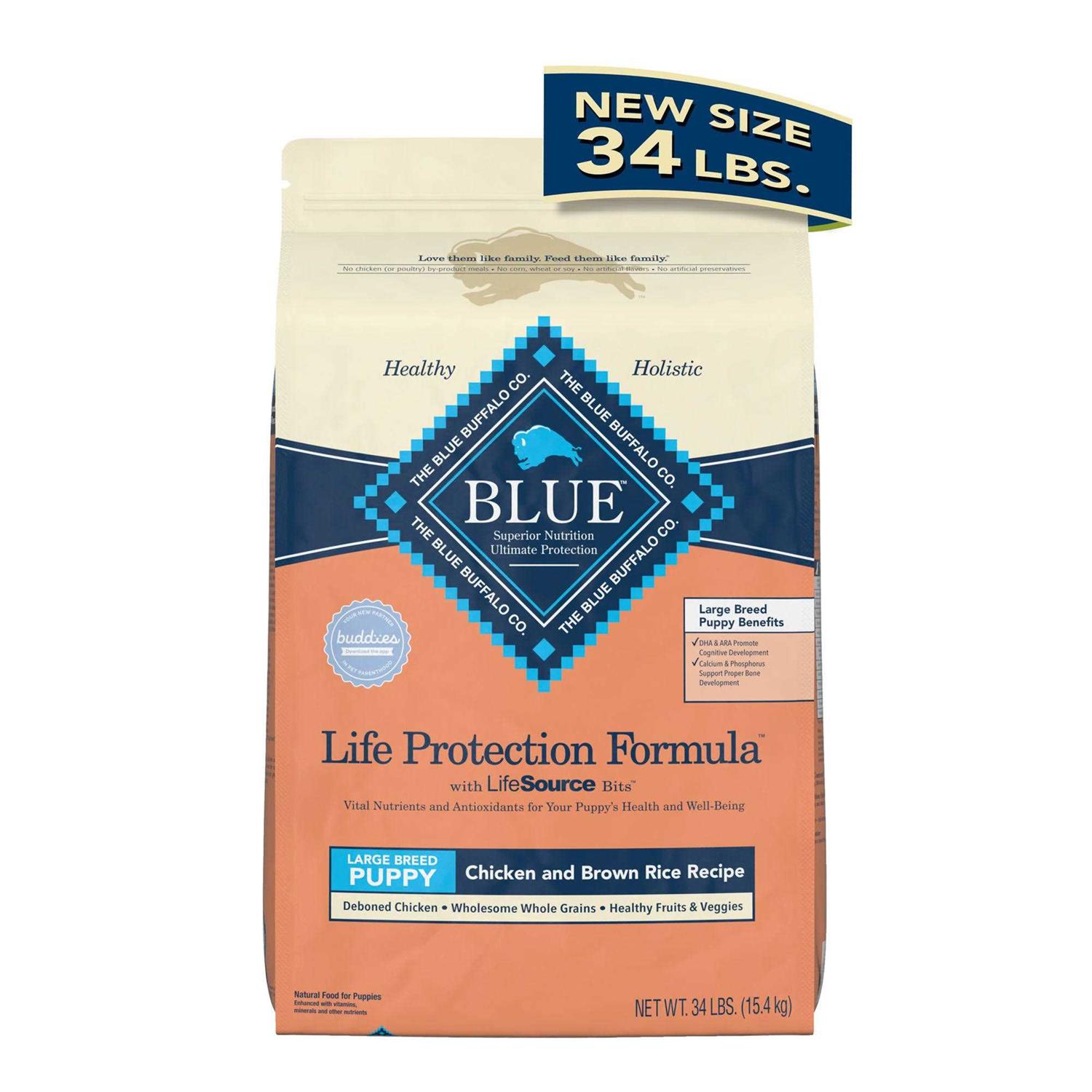 Blue Buffalo Life Protection Formula Large Breed Puppy Chicken &amp; Brown Rice Recipe Dry Dog Food - Pet Supplies online store