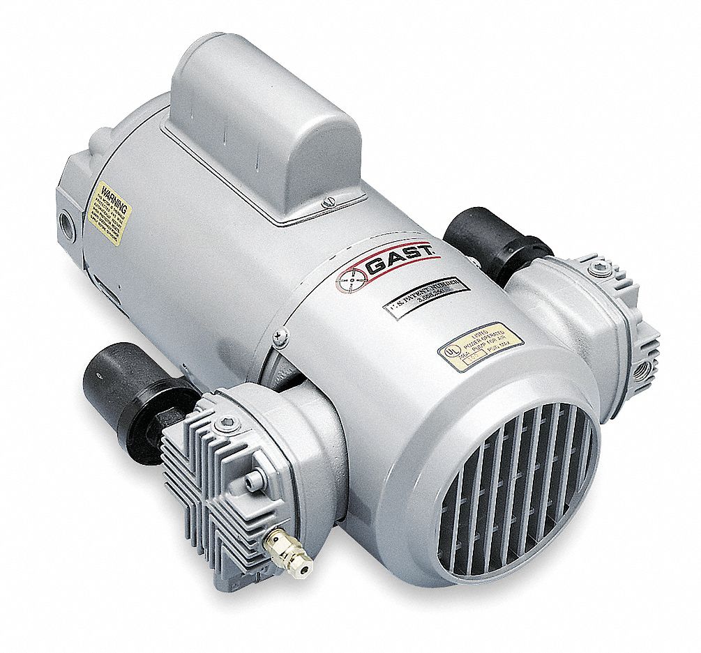 Gast Piston Air Compressor, 0.5 hp, 1 Phase  4HCC-40-M450X