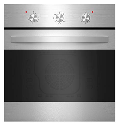Empava 24" Electric Convection Single Wall Oven 10 Cooking Functions Deluxe 360° ROTISSERIE with Sensitive Touch Control in Silver Mirror Glass