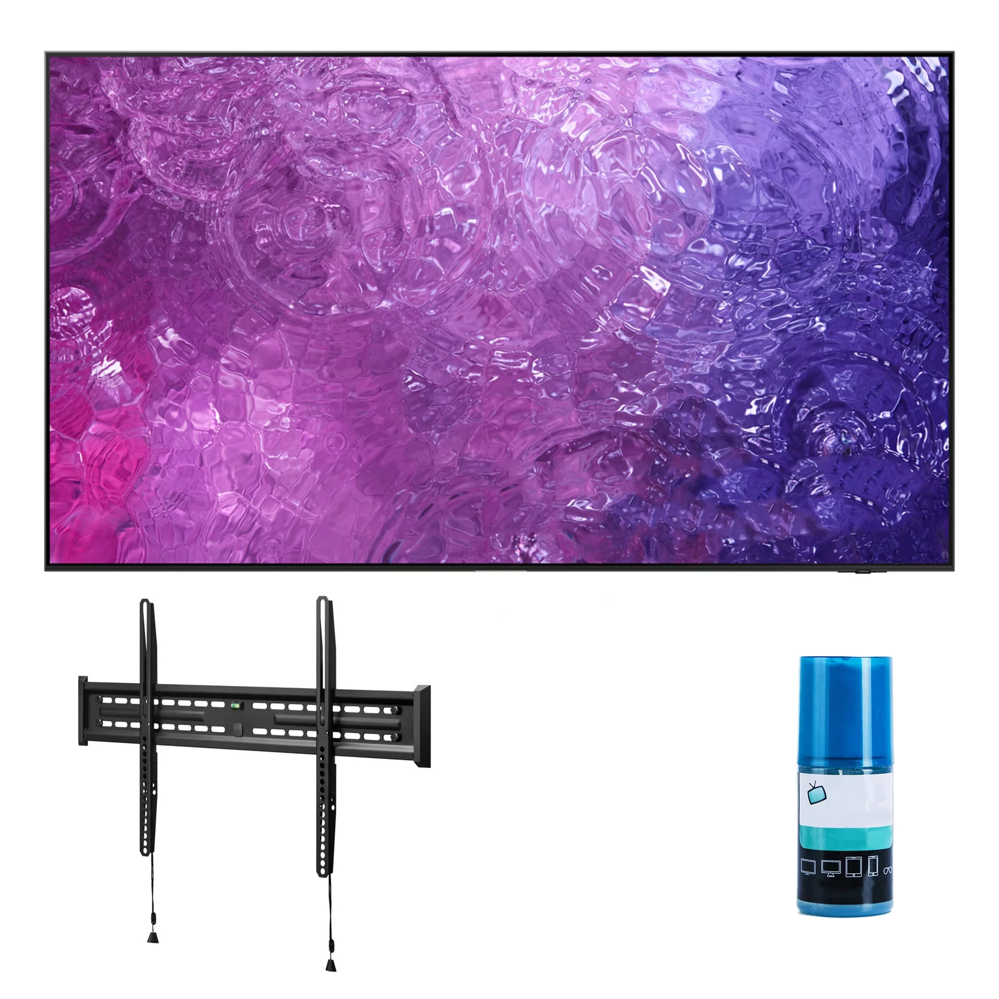 Samsung QN85QN90CAFXZA 85" Neo QLED Smart TV with 4K Upscaling with a Walts FIXED-MOUNT-43-90 TV Mount for 43"-90" Compatible TVs and Walts HDTV