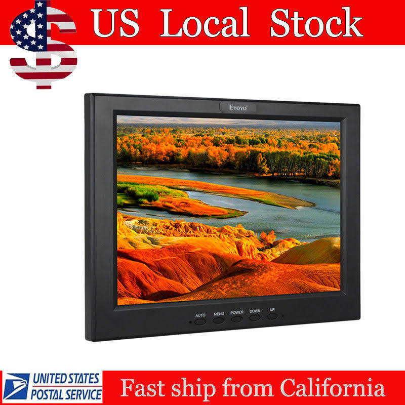 12x22 HDMI BNC VGA USB LCD Color Monitor for DVR CCTV Security Camera MP5 U Disk