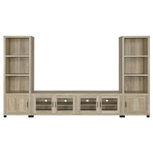 Coaster Sachin 3-Piece Entertainment Center, Antique Pine