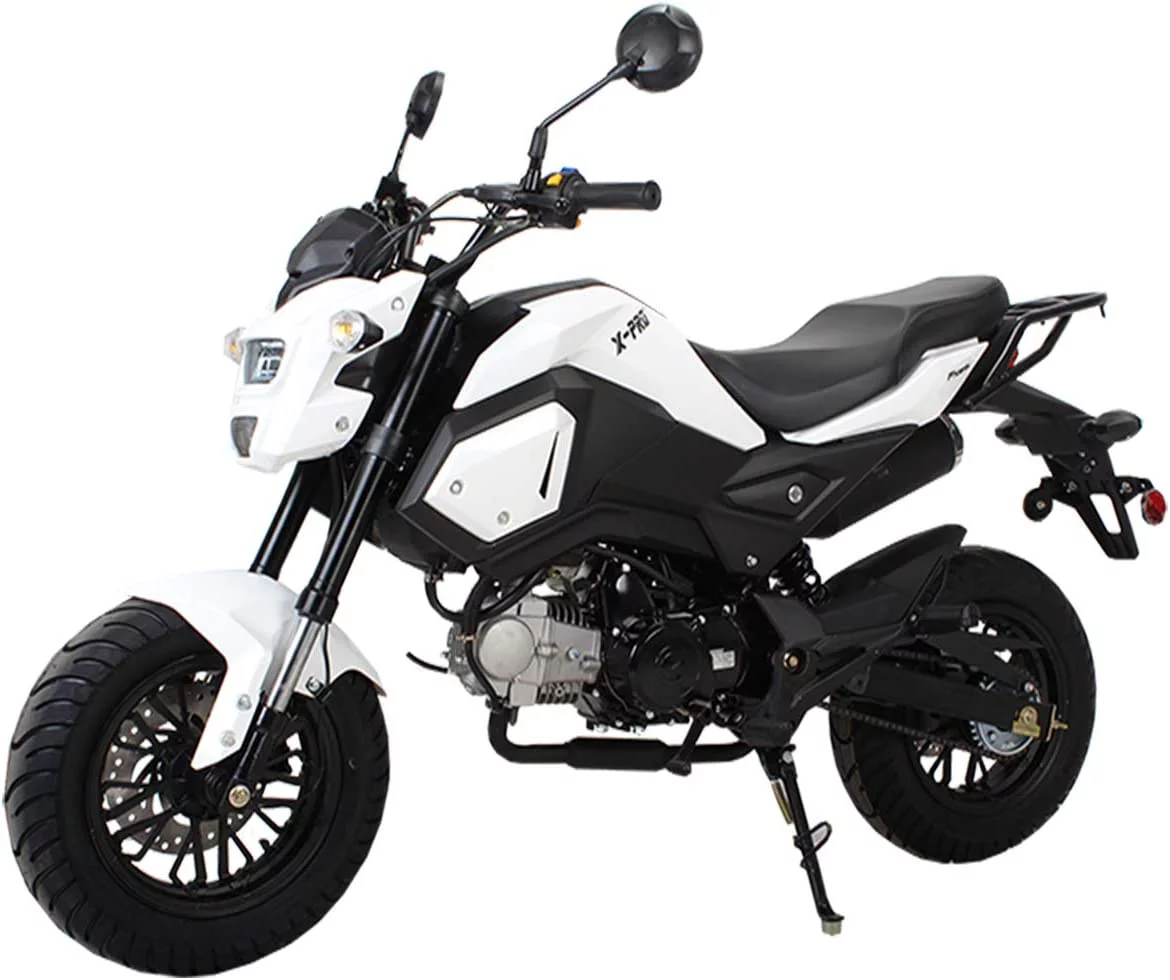 X-Pro Brand New Vader 125cc motorcycle, Manual Transmission Electric Start, Headlights, 12" Wheels - Curated Treasures Market