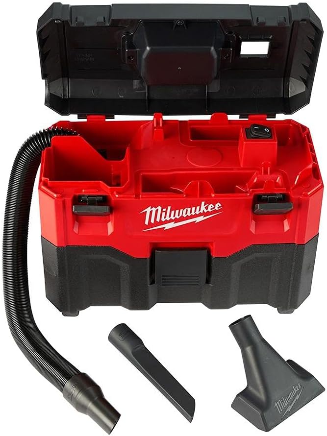 Milwaukee M18 2 Gal. 18-Volt Lithium-ion Cordless Wet/Dry Vacuum (Tool-Only), 2.8 Amp Motor, Lightweight
