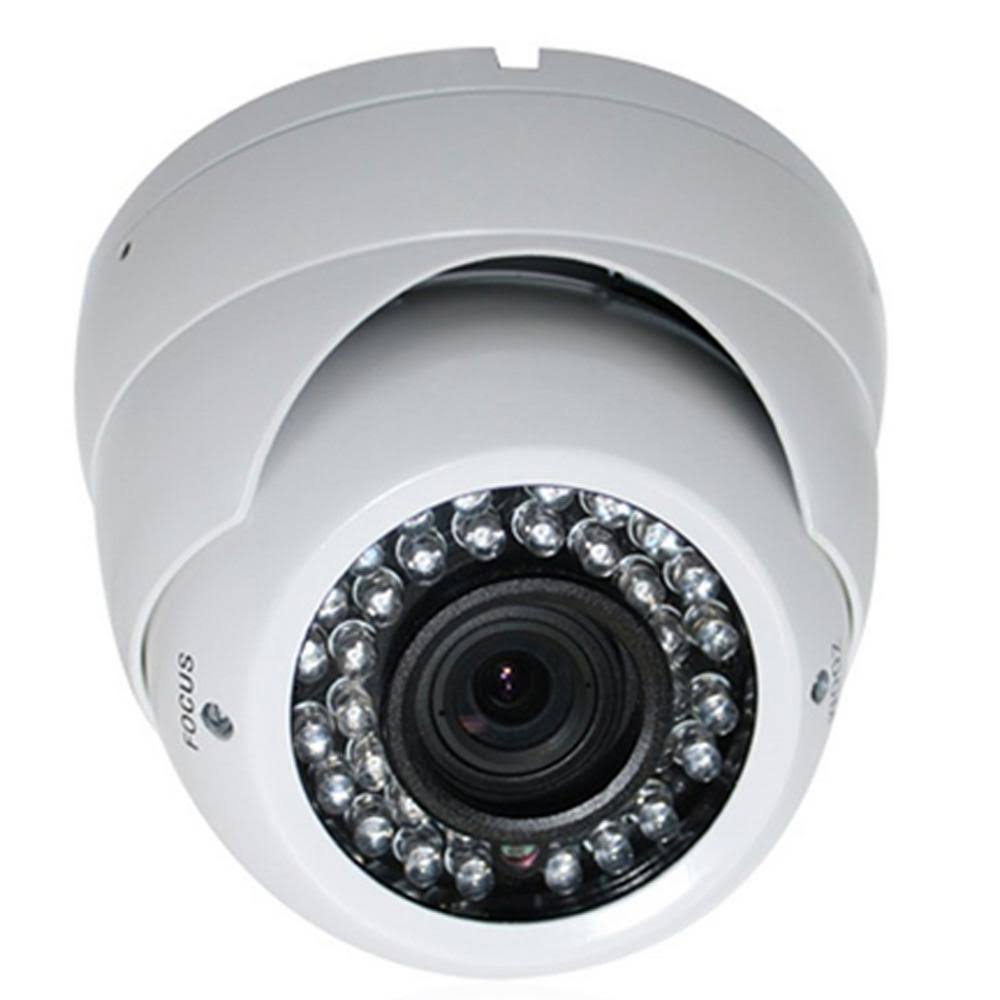 SPT Wired Indoor/Outdoor Night Vision Vandal Proof Dome Standard Surveillance Camera with 1000TVL Resolution, White
