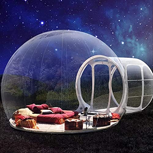 4M/13ft Inflatable Bubble Tent Clear Luxurious 2M Single Tunnel Inflatable Dome Bubble House Transparent Large Outdoor Tents for Camping Backyard
