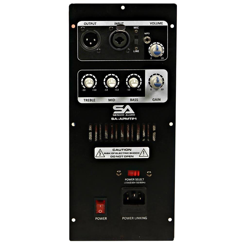 Seismic Audio 150 Watt Plate Amplifier with 3 Band EQ for Pa/dj Speaker Cabinets - Class AB - SA-APMTP1
