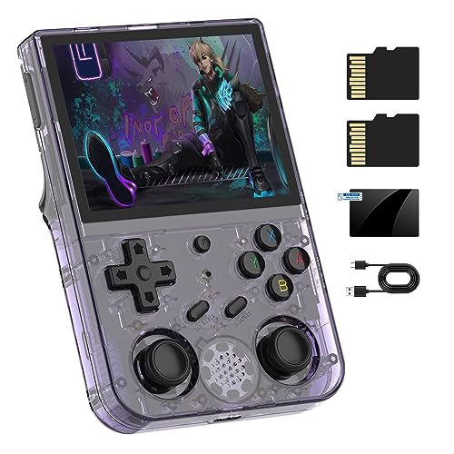 RG353V Retro Video Handheld Game Console 3.5" IPS Screen Android 11 and Linux System RK3566 64bit Game Player 64G TF Card Built-in 4450 Classic Games