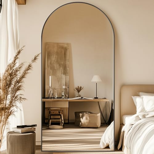 Full Length Mirror, 76"x34" Oversized Arched Mirror Large Standing Mirrors