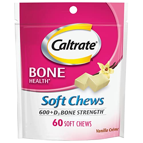 Caltrate Soft Chews 600 Plus D3 Calcium Vitamin D Supplement, Vanilla Creme - 60 Count - Kansas Nuitrition - HNZSDS