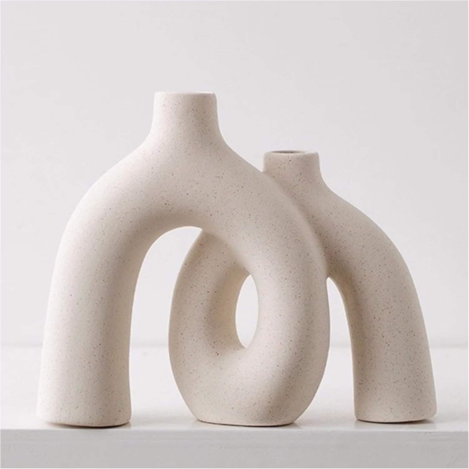 Decorative Modern Nordic Boho Ceramic Vases, Set of 2