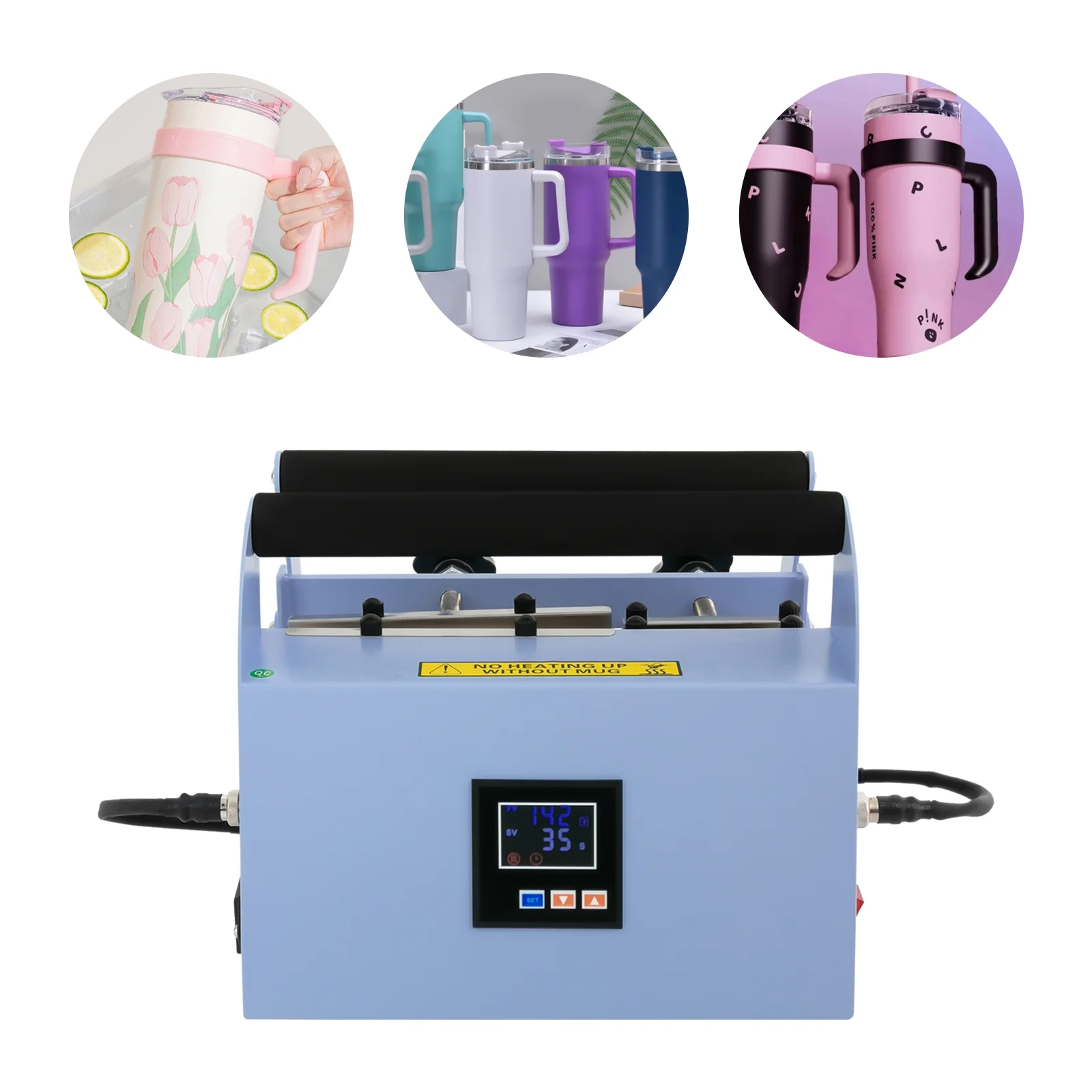 40OZ Tumbler Heat Press Machine,Mug Tumbler Press Machine Cup DIY Press Machine 500W - Curated Treasures Market