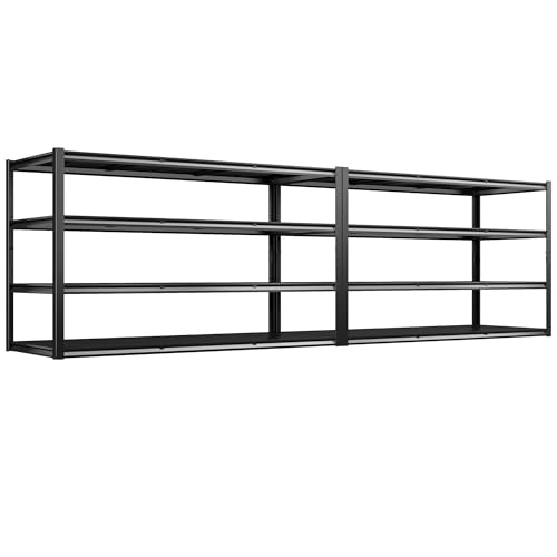REIBII 60" W Garage Shelving 3000LBS Garage Shelving Heavy Duty Storage Shelves, 5 Tier Metal Shelves, Adjustable Industrial Shelf for Warehouse