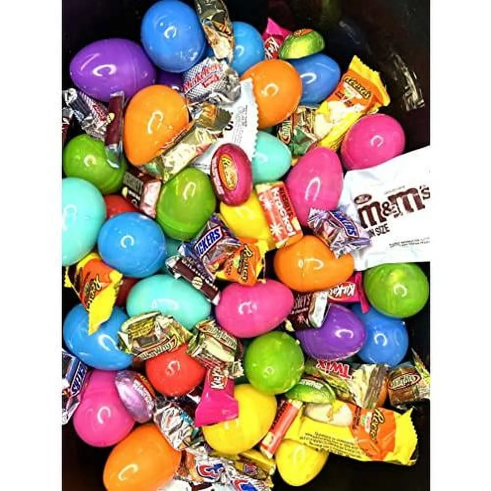 Pre Filled Chocolate Candy Plastic Easter Eggs With Egg Token (200)