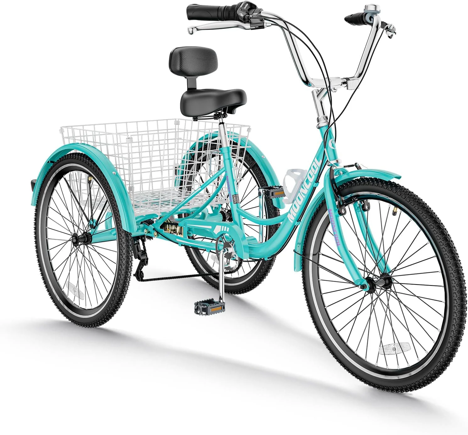 Mooncool Adult Tricycle 20/24/26 inch 7 Speed, Three Wheel Bicycle for Adult