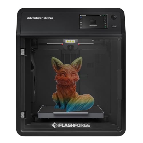 FLASHFORGE Adventurer 5M 3D Printer, 600mm/s Max High-Speed FDM 3D Printers with Auto Leveling, 280°C Direct Extruder with 3S Detachable Nozzle