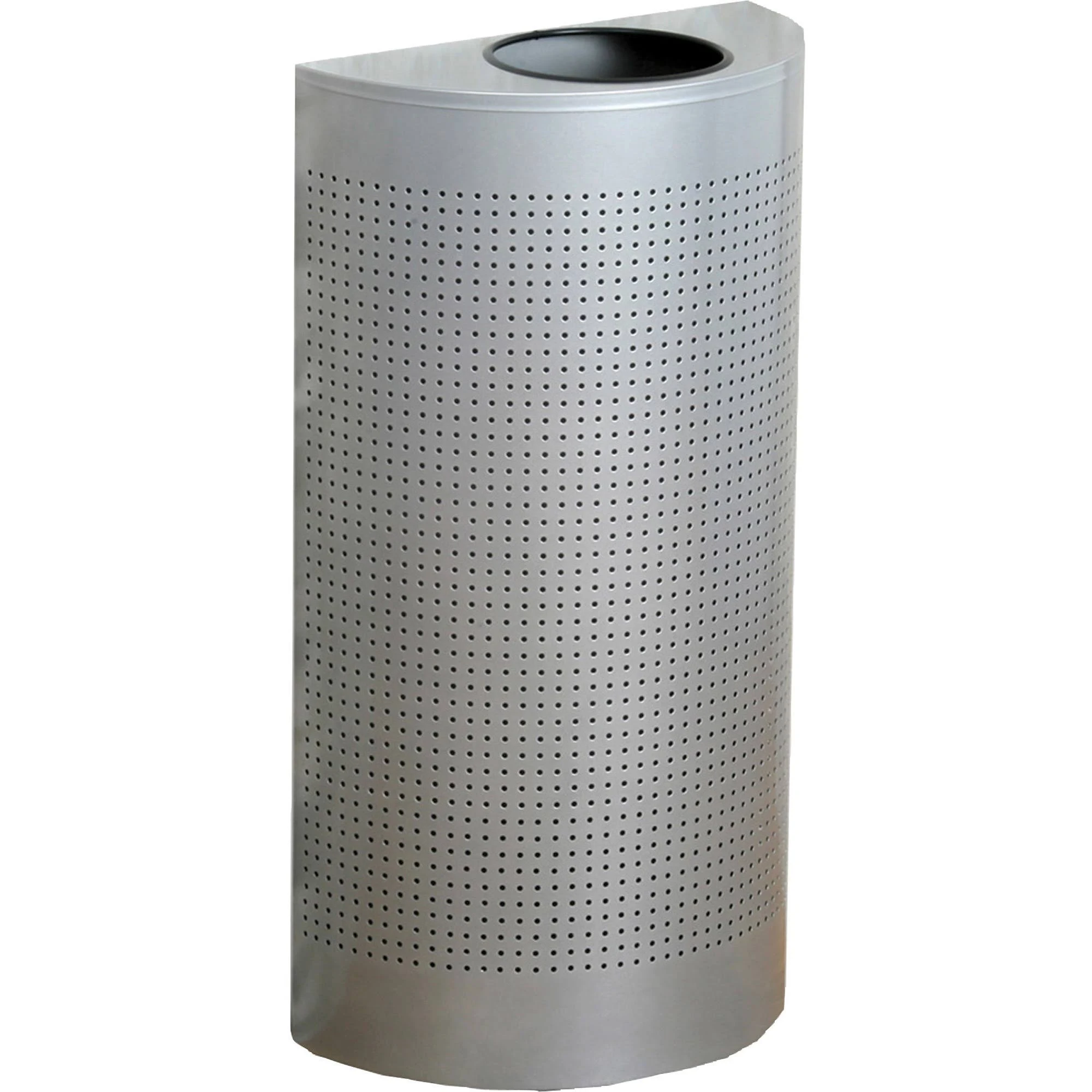 Rubbermaid Half Round Metallic Waste Receptacle