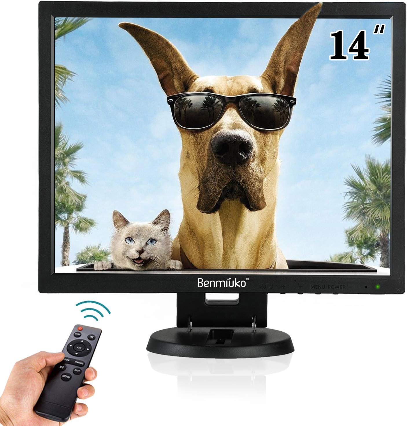 14 inch Small tv Mobile CCTV Monitor Security Camera Surveillance Monitor 1024x768 HD Display HDMI USB VGA BNC AV Various Connections LCD PC Monitor