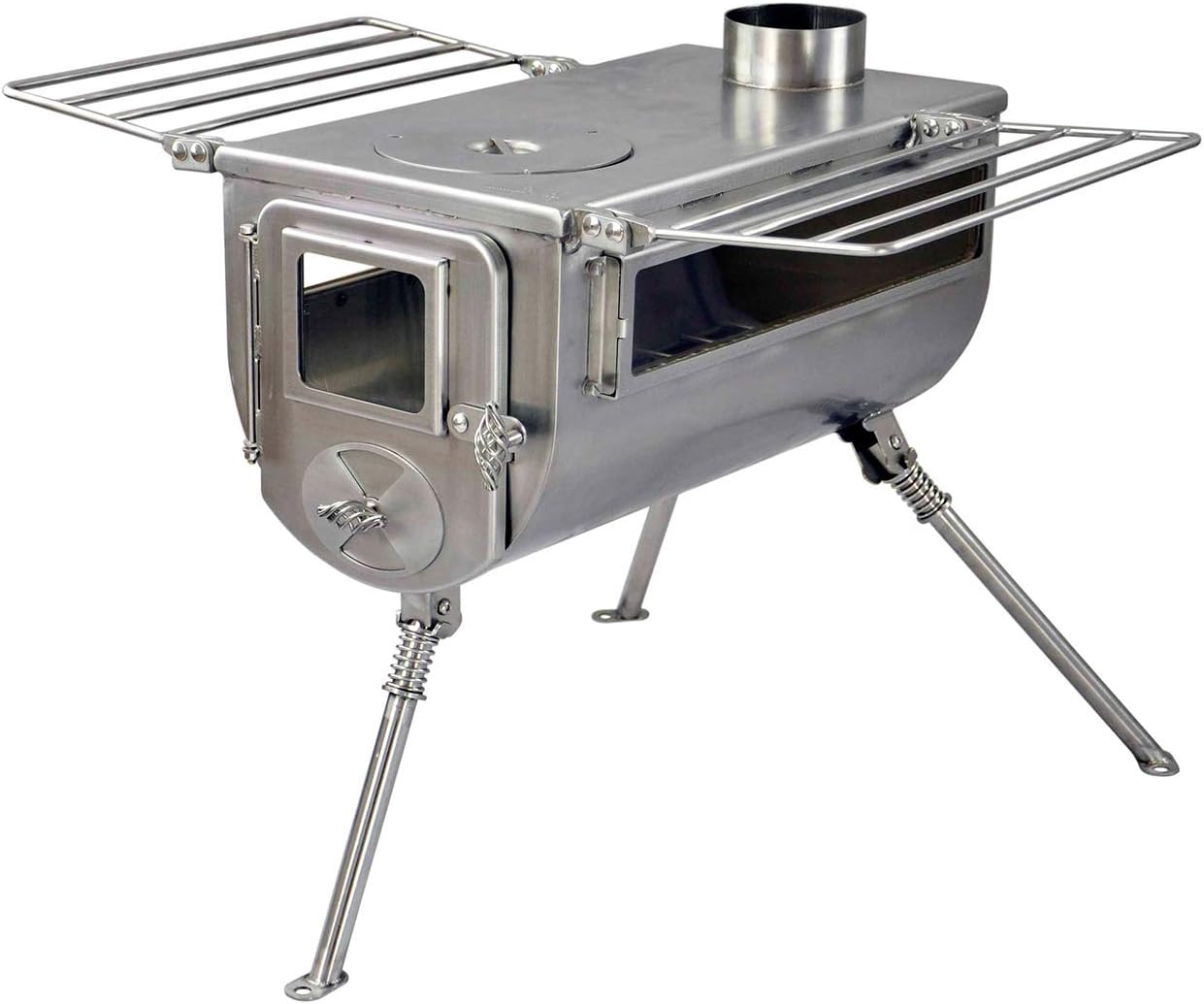 WINNERWELL Woodlander Double-View Large Tent Stove | Portable Wood Burning Tent Stove for Tents, Shelters