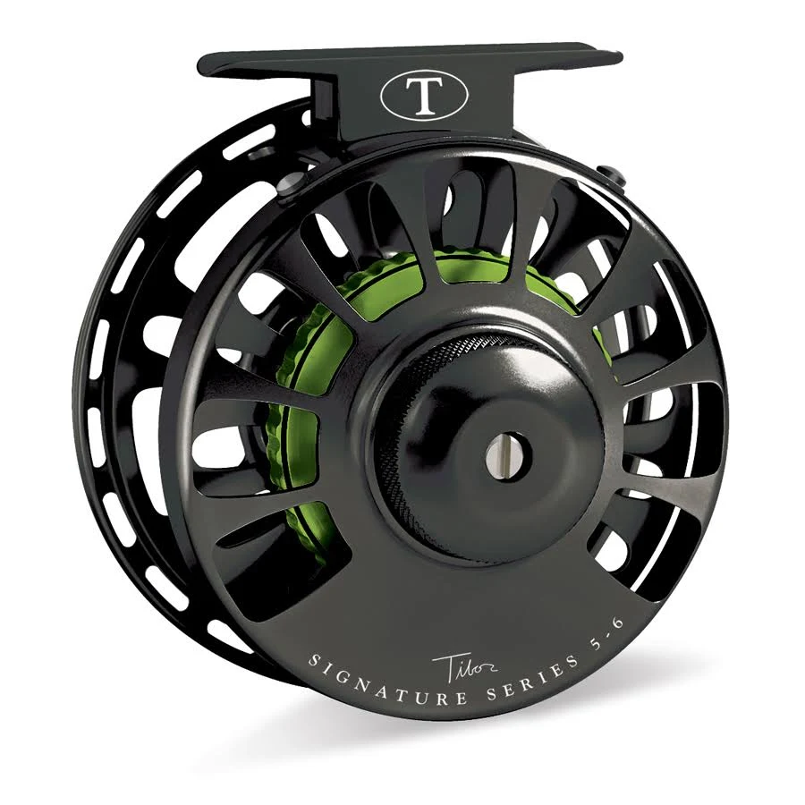 Tibor Signature 5-6 Fly Reel Jet Black / Lime