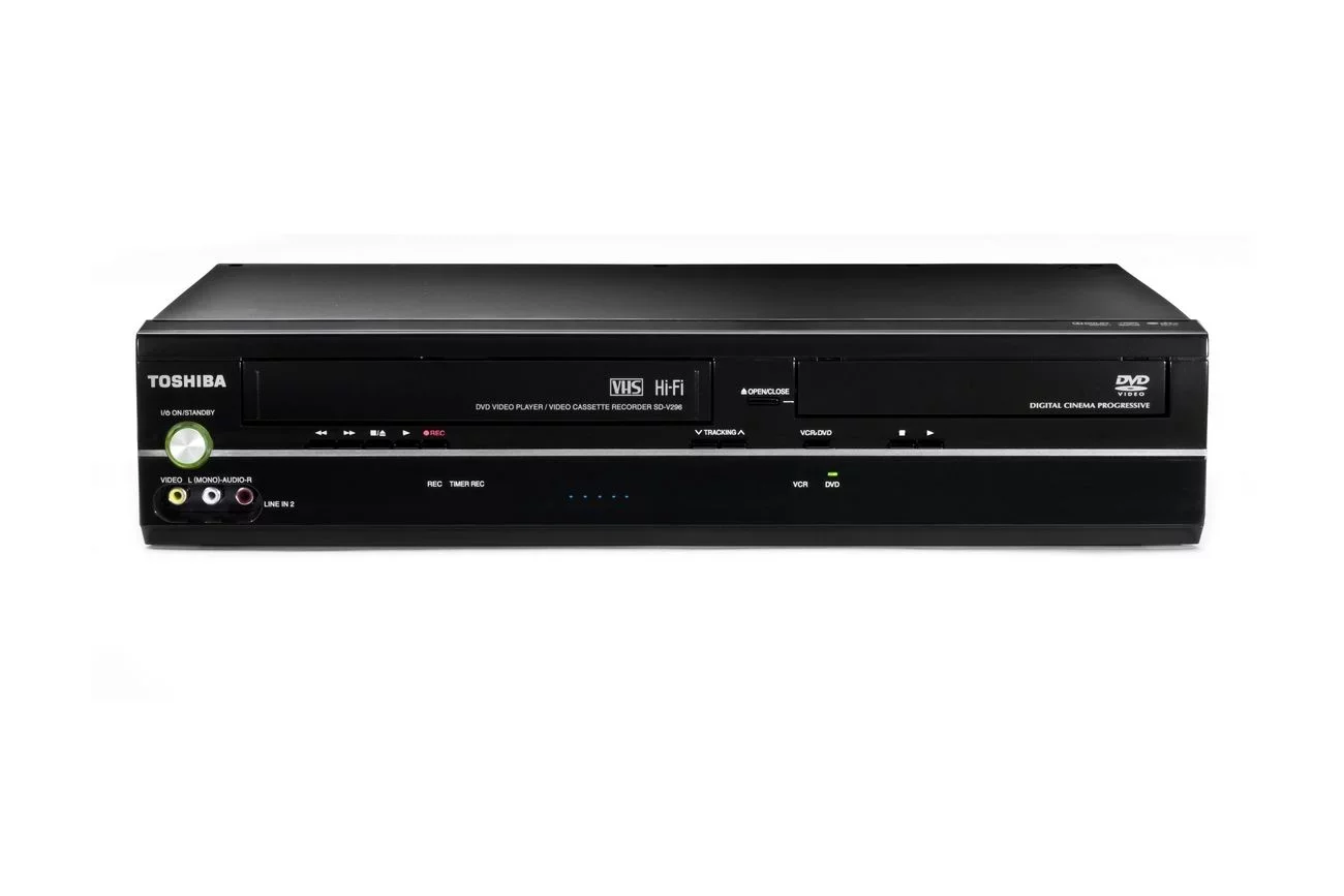 Toshiba SD-V296 - DVD/VCR Combo Player - Black - with Original Remote, Manual, Audio Video Cables (Used)