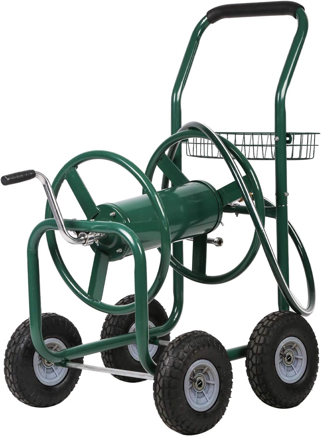 Garden Water Hose Reel Cart Garden Cart With Heavy Duty 300FT Hose Yard Water Planting