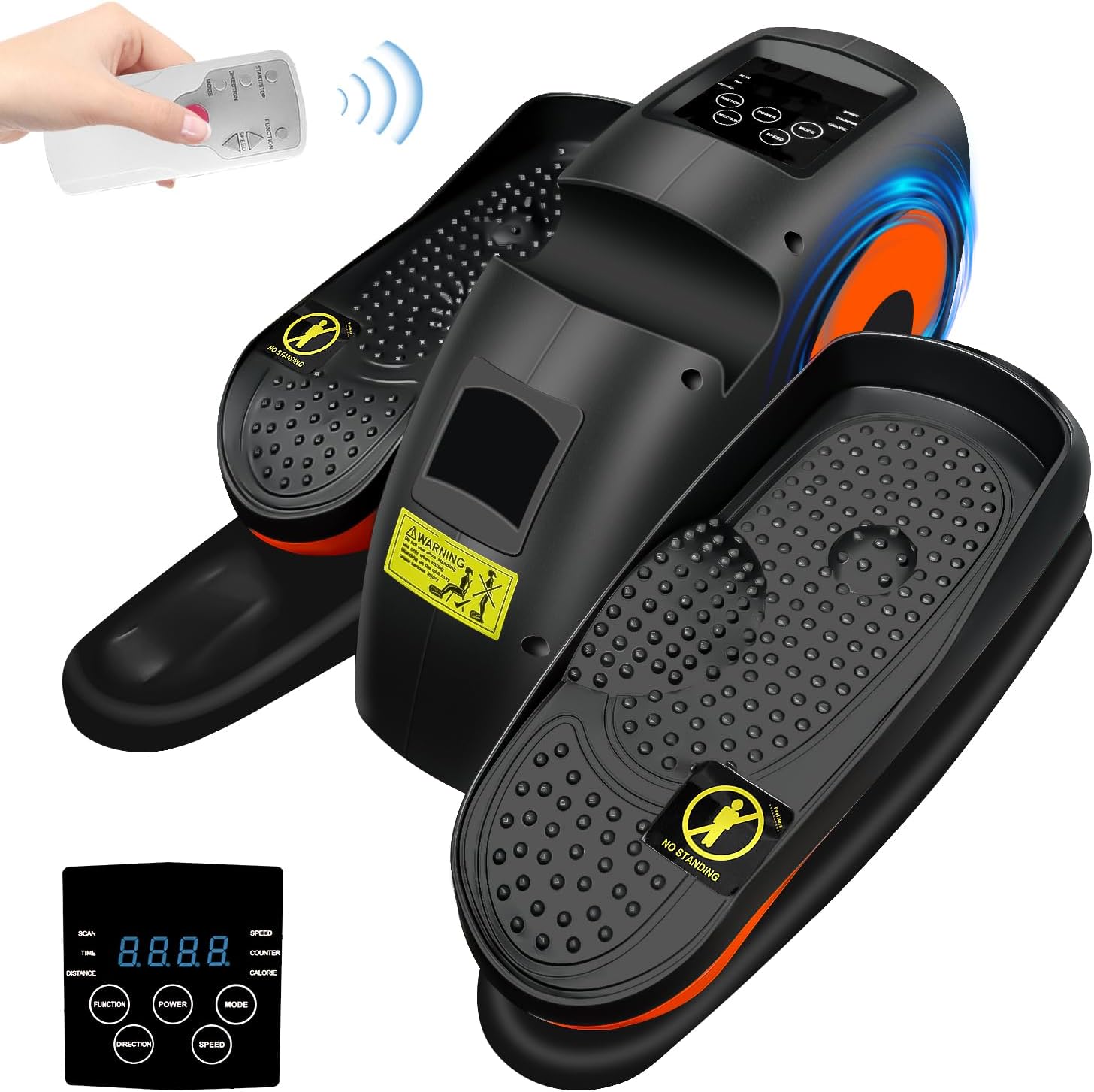 QYIQYA Under Desk Elliptical Elliptical Machines, Portable Mini Elliptical for Home, Under Desk Bike Pedal Exerciser Exerciser for Seniors