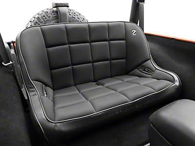 Jeep Wrangler Corbeau 42-Inch Baja Bench Suspension SEAT; Black Vinyl/Cloth 64402B