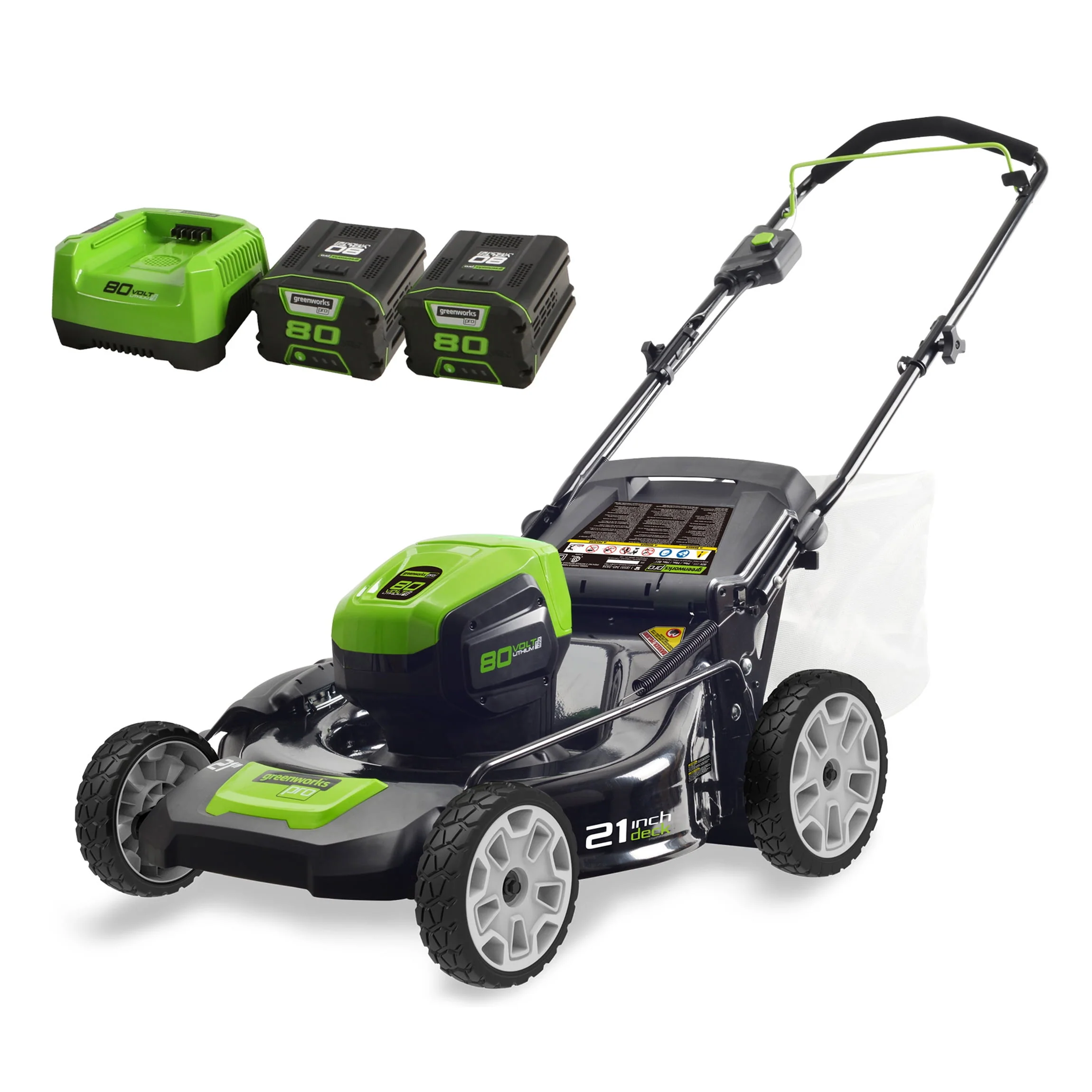 Greenworks 21 80 Volt Battery Powered Push Walk-Behind Mower