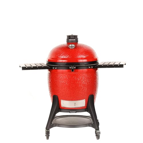 Kamado Joe Big Joe Series II 24-inch Ceramic Charcoal Grill and Smoker with Cart, Side Shelves