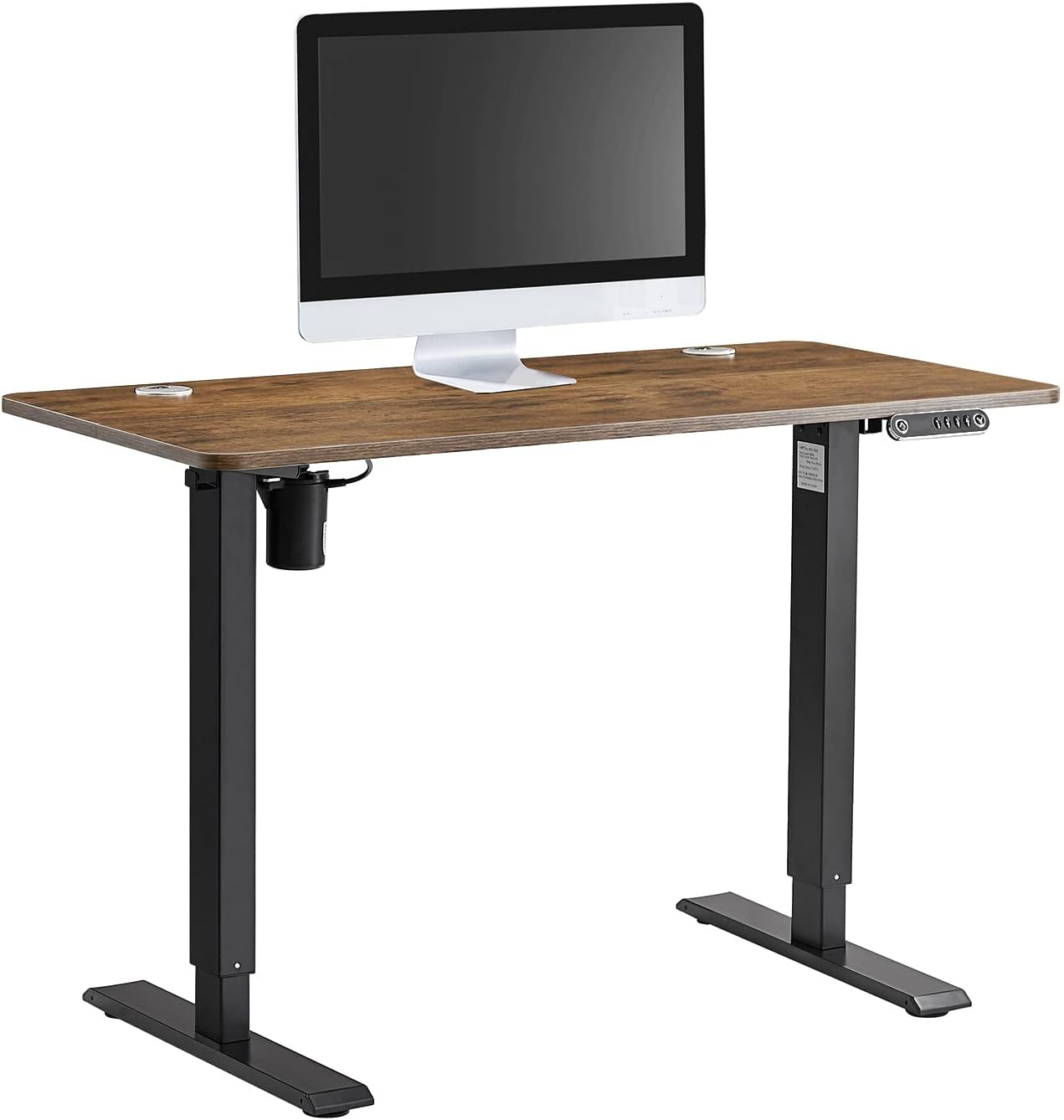 HOMMOO Electric Height Adjustable Standing Desk 48" x 24" Single Motor Ergonomic Stand Up Desk Sit Stand Desk with 4 Preset Heights Memory Controller