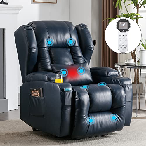 Lift Chair Recliner Power Lift Recliner Chair for Elderly Pregnant w/Massage Heat Infinite Position Electric Lift Recliner w/USB Port/Cup