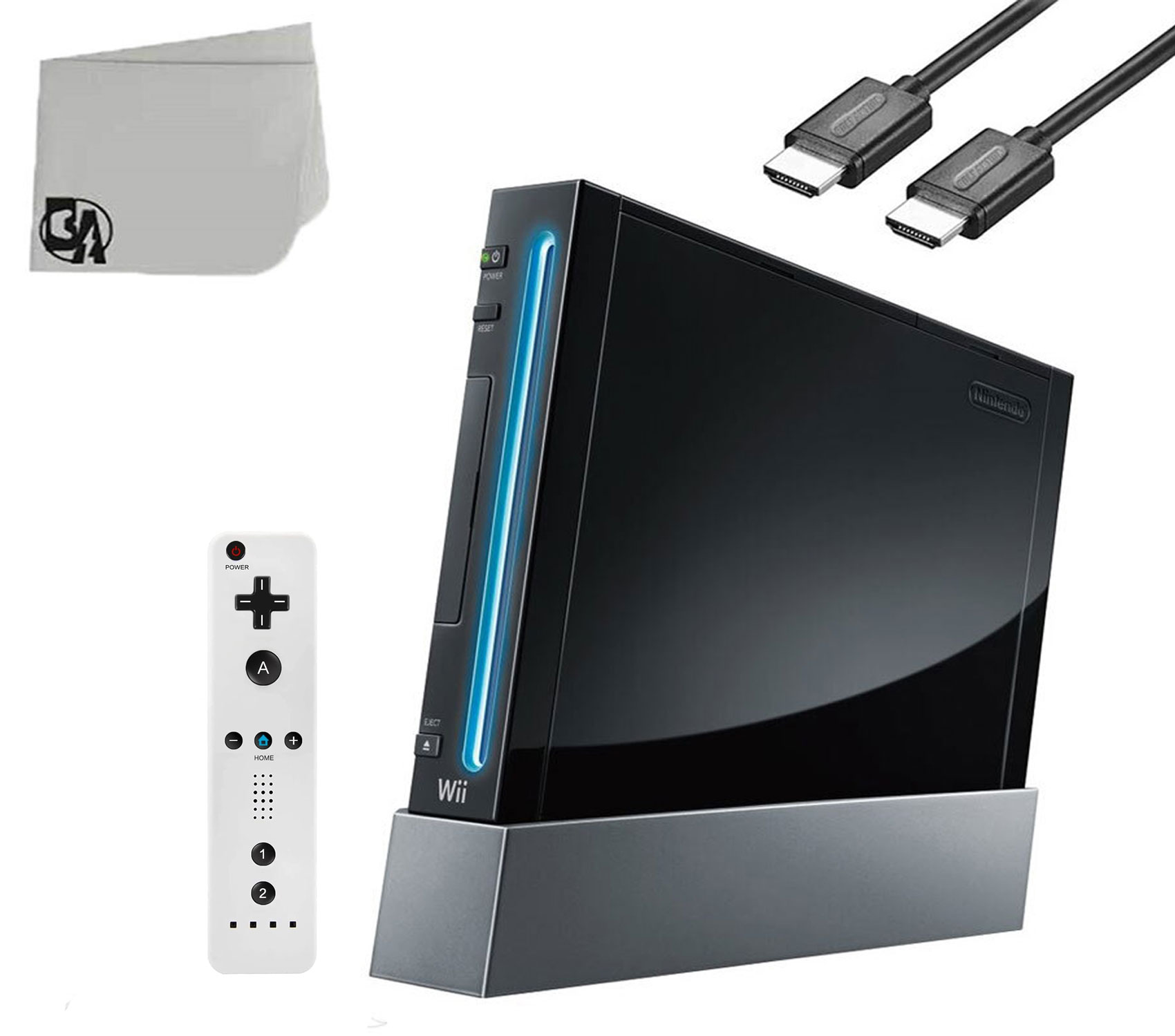 Immerse Yourself in Gaming Wii Console Black With Wii Remote Controller, Wireless Gamepad