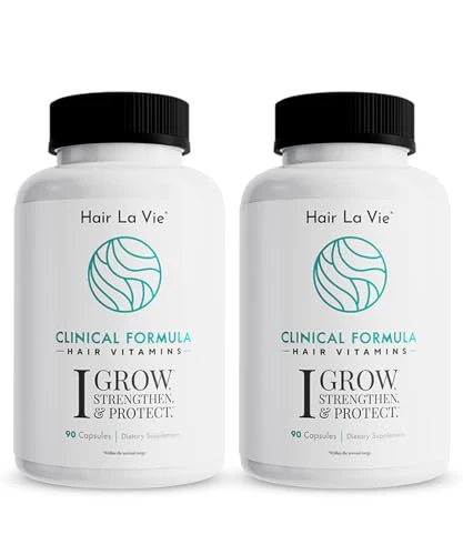 Hair La Vie Clinical Formula Hair Vitamins Capsule with Biotin and Saw Palmetto - Healthy Hair and Whole-Body Wellness (2-Pack) - Kansas Nuitrition