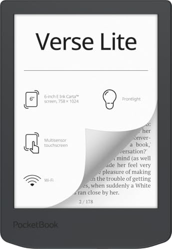 PocketBook Verse Lite &ndash; 6" E-Ink Carta Touchscreen eReader with Frontlight | Eye-Friendly
