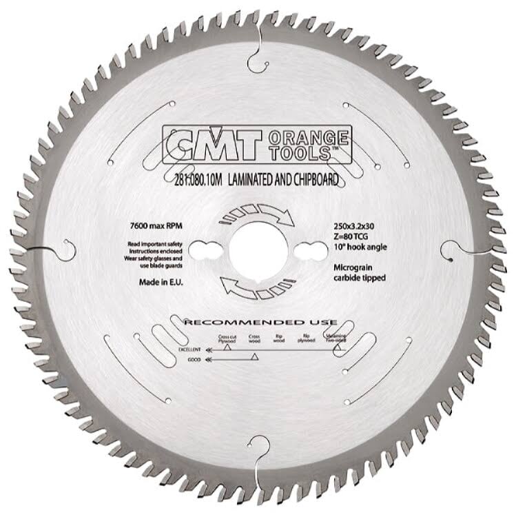 CMT 281.064.09M Industrial Panel Sizing Saw Blade, 220mm (8-43/64-Inch) x 64 Teeth TCG Grind with 30mm Bore