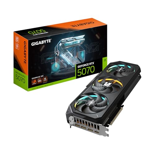GIGABYTE GeForce RTX 5070 Gaming OC 12G Graphics Card, 12GB 192-bit GDDR7, PCIe 5.0, WINDFORCE Cooling System, GV-N5070GAMING OC-12GD Video Card